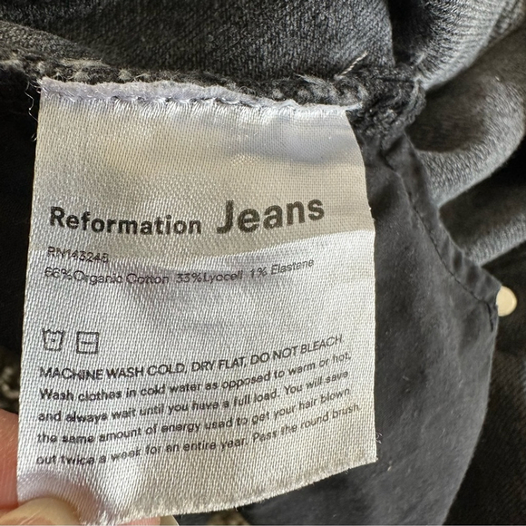 Reformation Jeans Liza Button Fly High Rise Straight Jeans Size 26 colour Yuma - Picture 15 of 15
